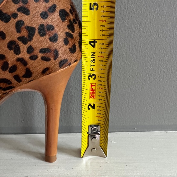 Levity Leopard + Caramel Leather + See-Through Panel Heels Mirage Animal Pumps - Picture 9 of 13